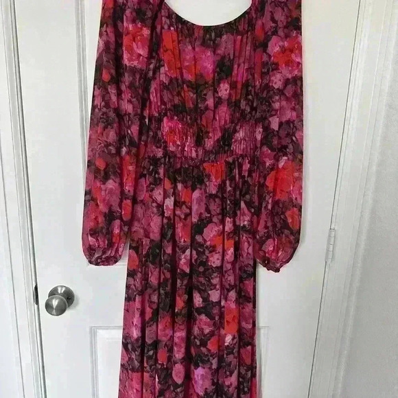 Steve Madden Dress Women's Small Fit & Flare Laine Chiffon Floral Print - Picture 2 of 15